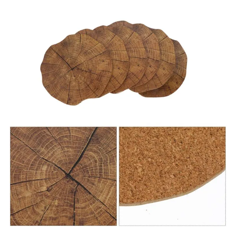 Mats & Pads Original Wood Grain Placemats For Home Use Are Waterproof And Oil Proof Light Brown
