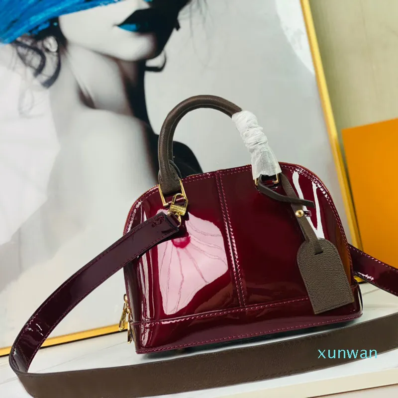 Newset Classic Shell Bag Damier Patent Leather Grid Handbags Women shoulder Canvas Crossbody Purse Shopping Tote wellt