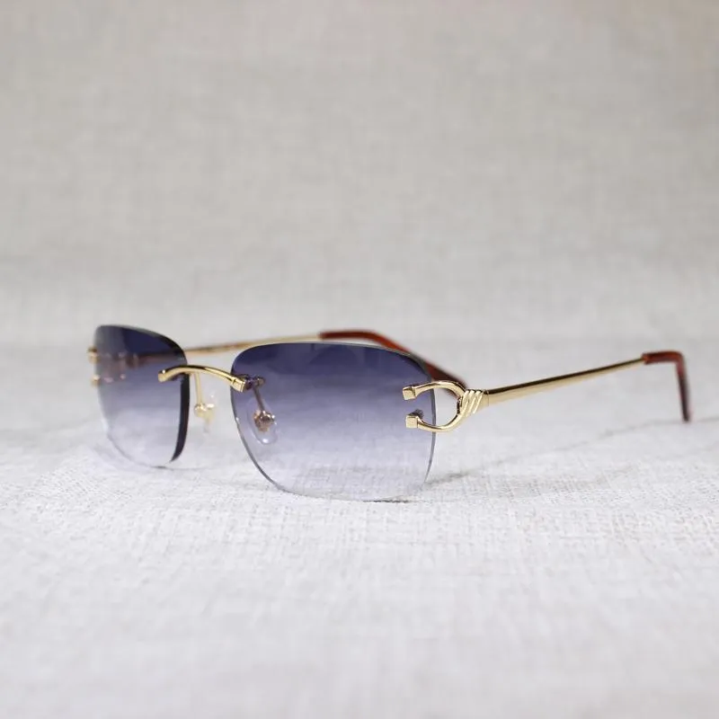 Okulary przeciwsłoneczne vintage bez krawędzi C Wire Mężczyźni Oczanki Oczy Oczerne okulary Kobiety owalne okulary do metalowej ramy Oculos Gafas
