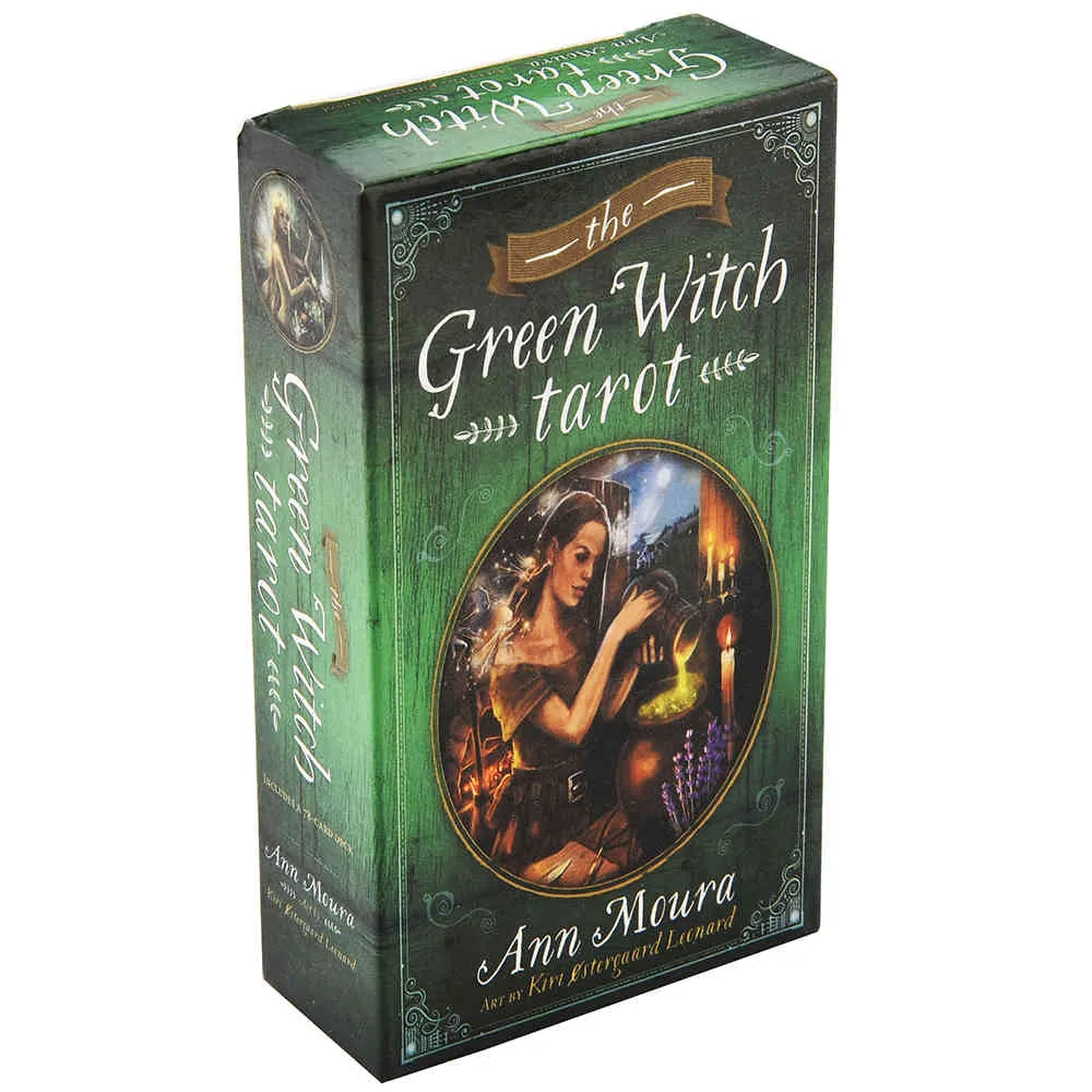 The Green Witch Tarot 78 Cards Deck Witchcraft Series 8 MOURA ESOTERIC LLEWELLYN Stock Aeclectic Crisp Divination
