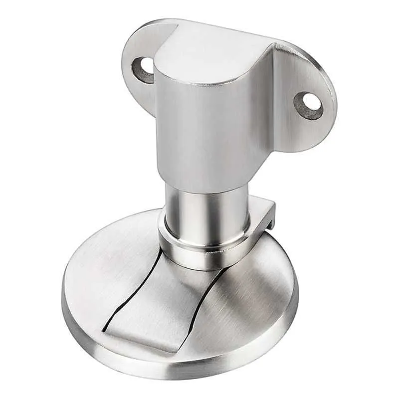 Justerbar dörrhållare Alloy Magnetic Door Stopper Non-Punch Sticker Vattentät 210724