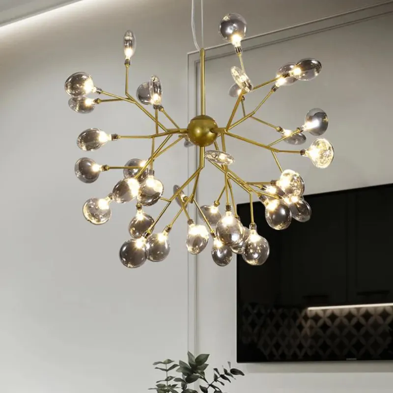 Modern LED Firefly Pendant Light Stylish Tree Branch Chandelier