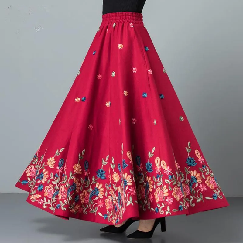 Embroidered skirt long top