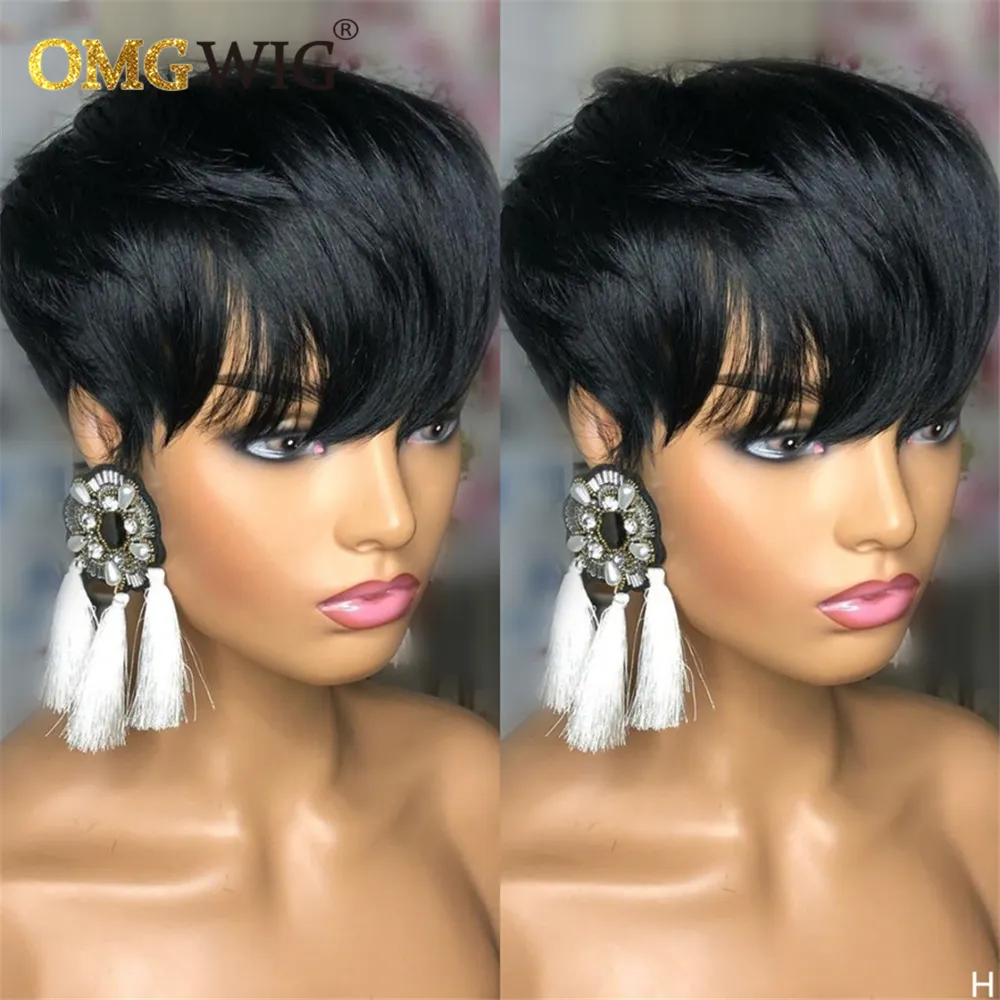 Short Remy Human Hair Wigs: Brazilian Remy Virgin... From  display picture 1