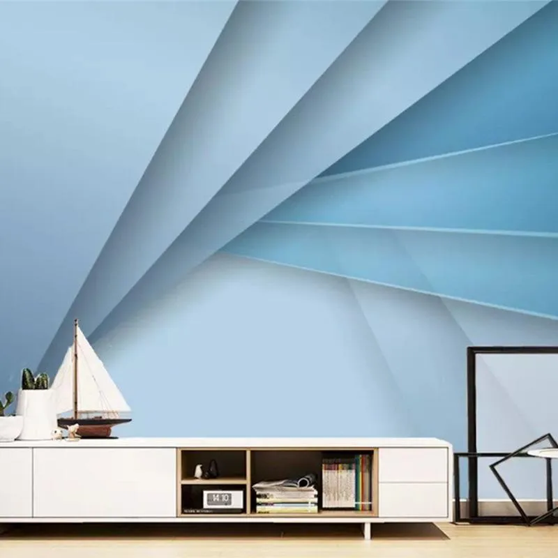 Tapety Custom 3D Nordic Streszczenie Linie Geometryczne TV Tło Papierowy Papier Salon Sofa Mural pokrywa Papel De Parede