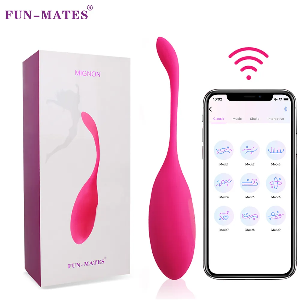 Proiettili di uova sessuali Fun-Mates Vibratori vibranti con sfera di Kegel per donne Proiettile G-spot App di controllo remoto wireless vaginale Vibrador Toys Femme 0928