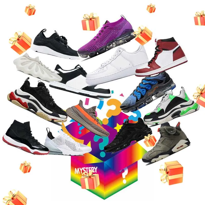 surprise Lucky mystery box 100% high quality triple s basketball shoes 4s running tn plus 270 97 90 novelty Christmas gifts most popular freeshipping