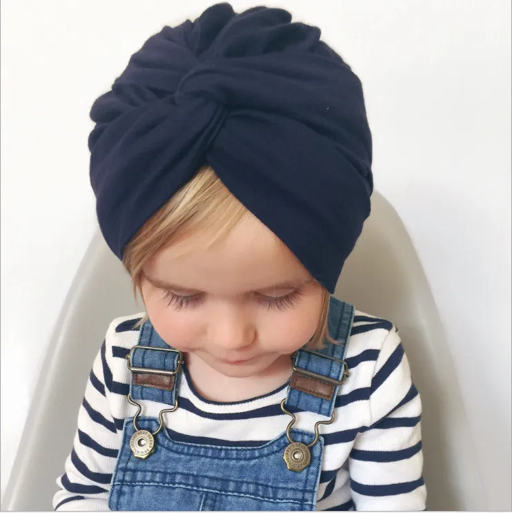 Baby Hat Bunny Ear Casquettes Turban Cross Knot Head Wraps Inde Bow Chapeaux 9 Couleurs Enfants Enfants Spring Spring Spring Spring Beanie KBH64