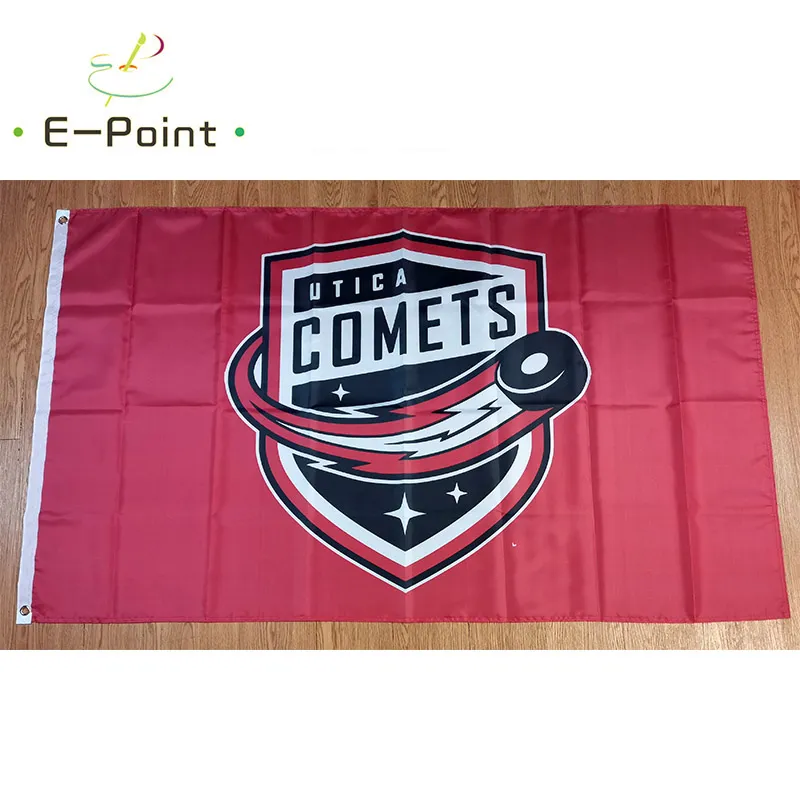 AHL Utica 혜성 플래그 3 * 5ft (90cm * 150cm) 폴리 에스터 배너 장식 플라잉 홈 정원 축제 선물