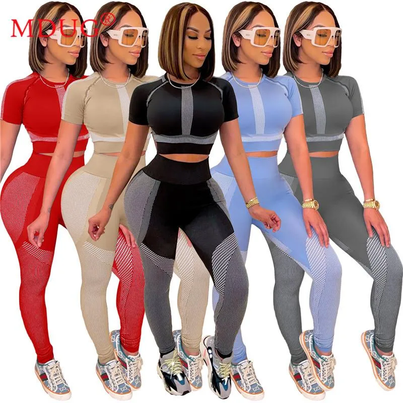 DHgate Wholesale Womens Sportswear Sets Stylish Printed Pantsuits T shirt Outfits For Summer Apparel