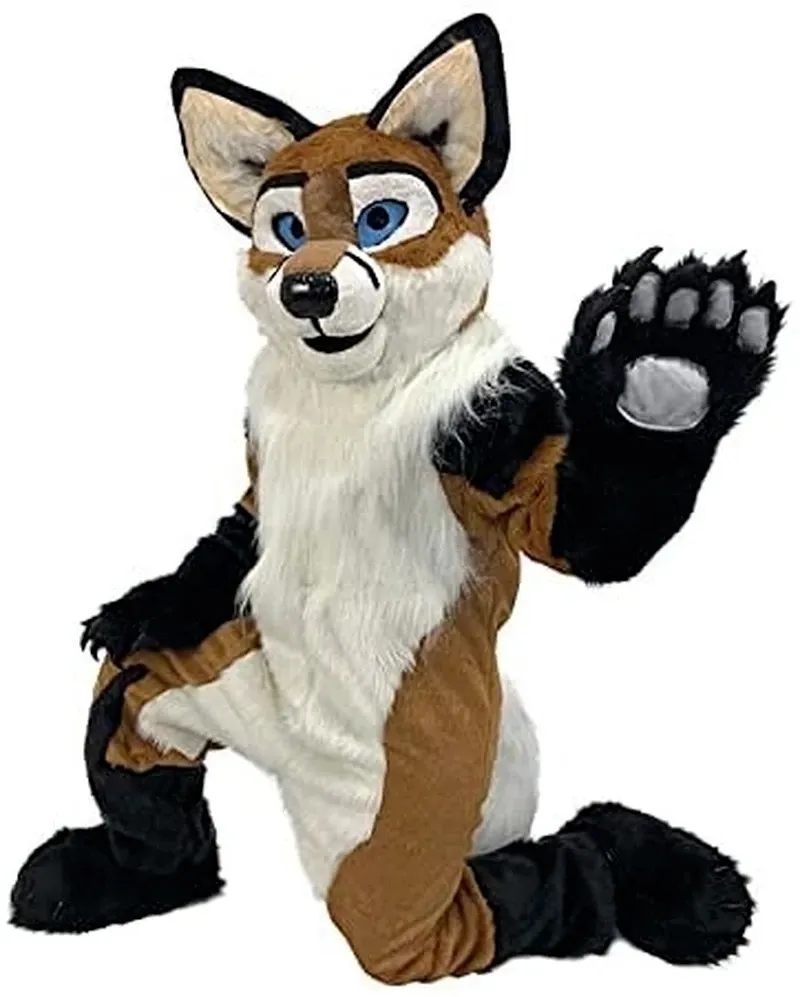 Masquerade Plush Brown Fox Dog Mascot Costume Soft... From ...