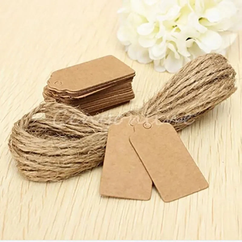 Whosale-100Pcs-Brown-Kraft-Paper-Tags-Hemp-rope-Head-Label-Luggage-Wedding-Note-String-DIY-Blank