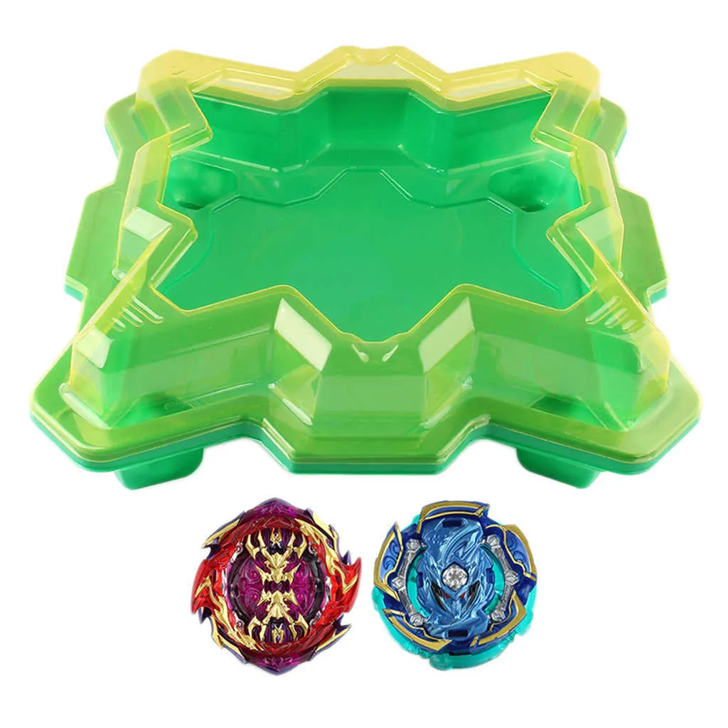 Gyro Combat Arena Stadium Plate Spinning Top Set W/ Launcher Grip for Kid