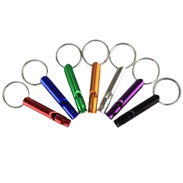 Aluminum Emergency Survival Whistle Keychain For Camping Hiking Outdoor Sport EDC Tools Multifunctional Training whistle