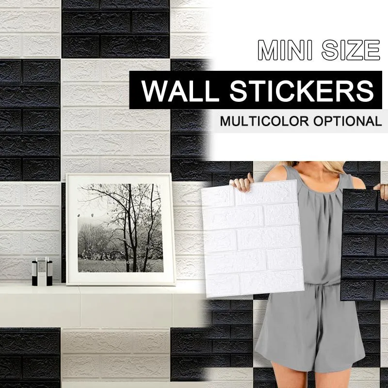 Wall Stickers Foam 3D Stereo Waterproof And Moisture-proof Self-adhesive Sticker Living Room Kitchen Background Decoration