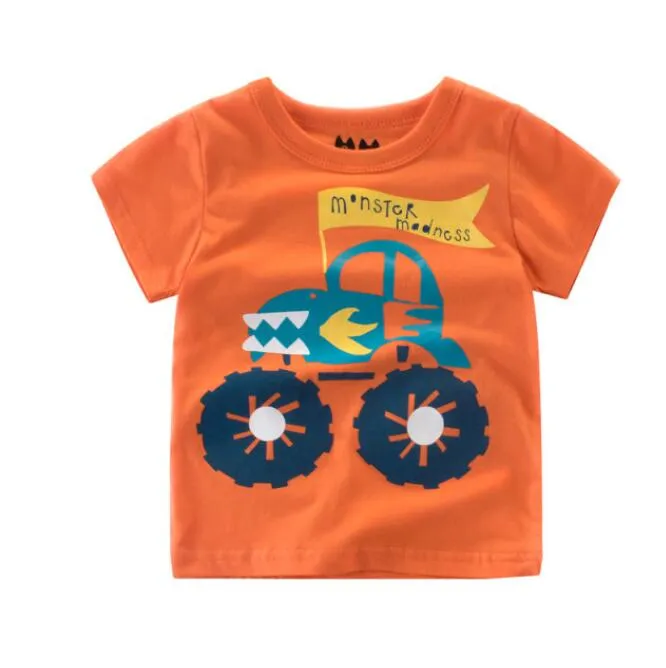 Çocuk Erkek T-shirt Tasarım Bebek Pamuk Tops Yaz Giyim Toddler Moda T-shirt Sevimli Çocuk Oyunlar