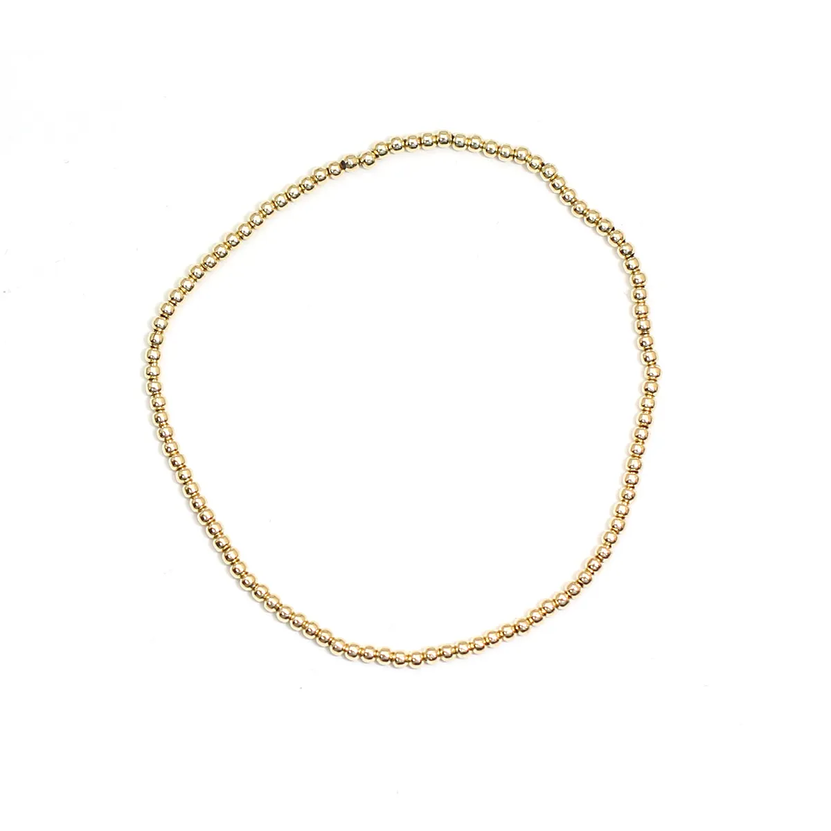 BeadSnice 14k Gold Filled Rose Beaded Jewelry Strand Armbanden