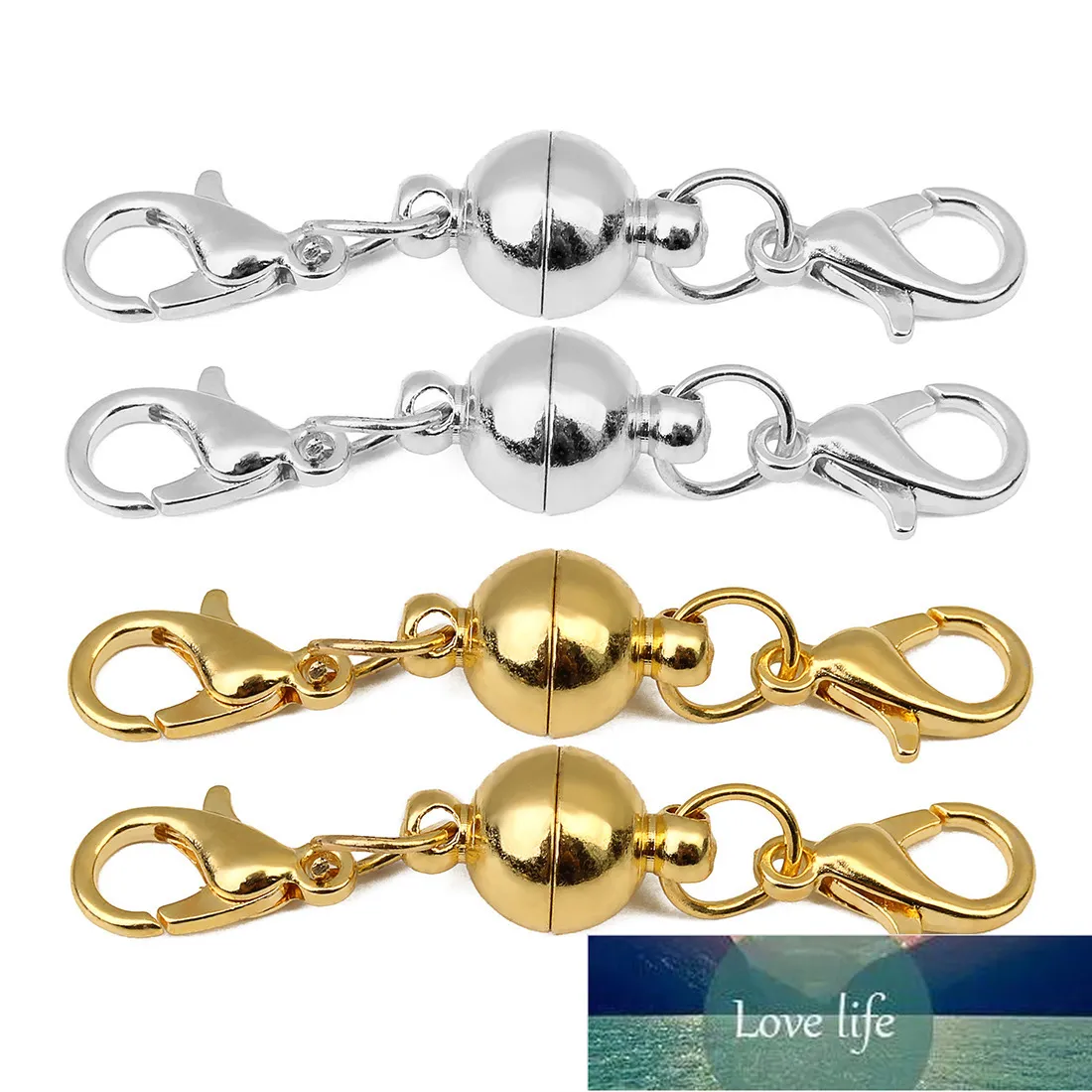 5PCS Round Ball Magnetiska Clasps för Läder Cordmagnet Spänneanslutning för DIY-armband Halsband Smycken Göra fynd