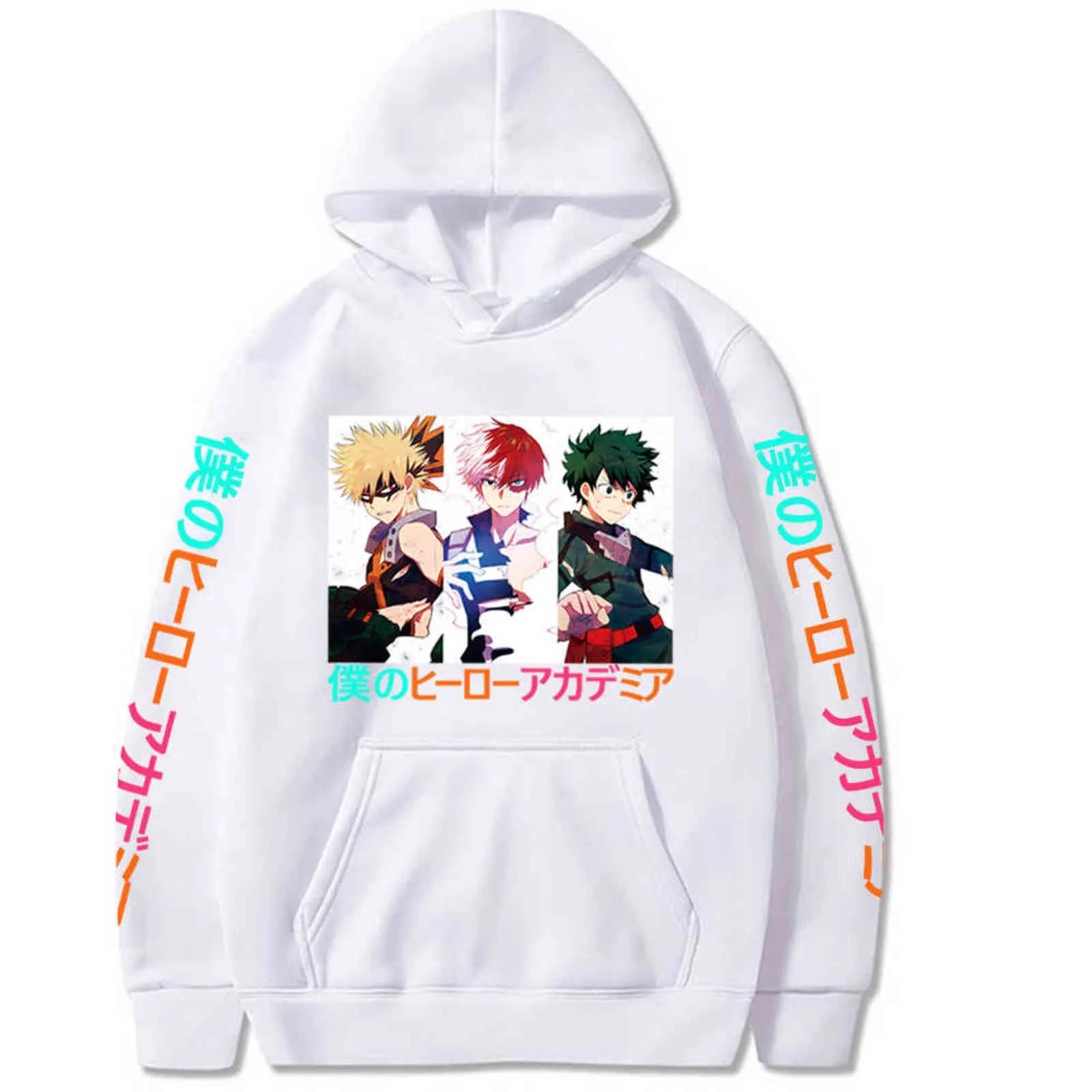 My Hero Academia Anime Sudadera con capucha Boku No Hero Academia Sudaderas Manga Bakugou Todoroki Deku Sudaderas Y211122