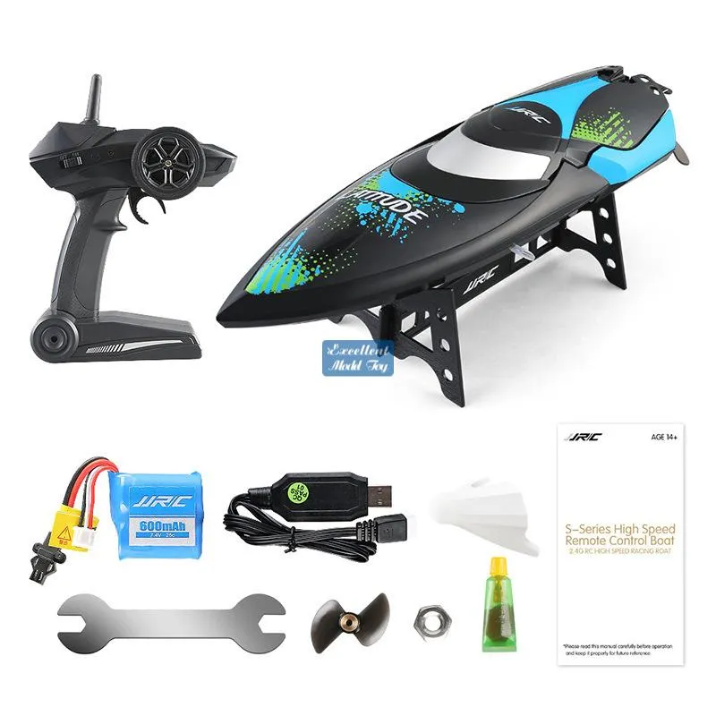 JJRC S3 2.4G Controle Remoto Speedboat Brinquedo, Alta Velocidade 25km / H, Recuperação de Capsize, Lembrete de Baixa Potência, Presente de Birthday Birth Birth Birth, Usu