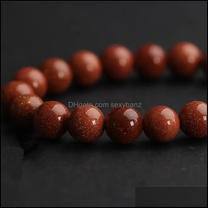 Natural Stone Hand String Glidstone Retro Elastic Multi Size Fashion Beads Jewelry Women Man Bracelets Gift Accessories 8 5hy K2B