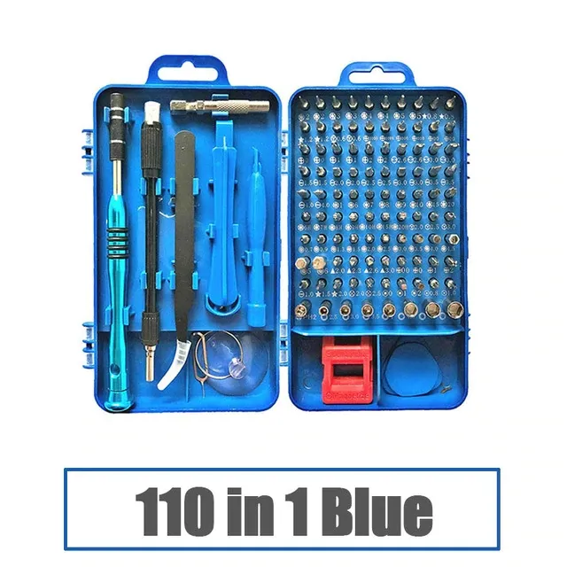 Freeshipping 112 in 1 tornavida seti Tornavida bit set çok fonksiyonlu hassas cep telefonu tamir cihazı el aletleri torx hex