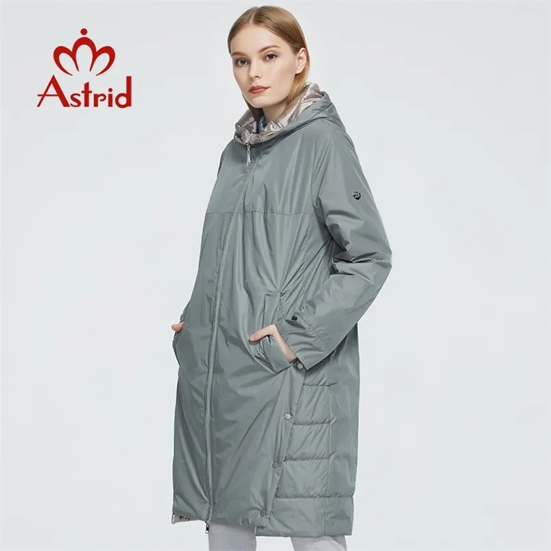Astrid Winter Women's coat women long warm parka fashion Jacket hooded Two Side Wear female clothing Design 9191 210819