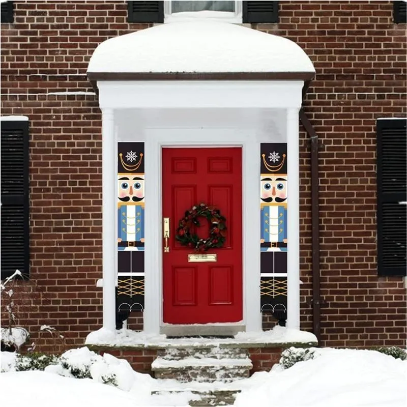 Рождественские украшения творческий Щелкунчик солдат солдат баннер дома веселый декор двери рождество орнамент счастливый год Navidad праздничные принадлежности 2022