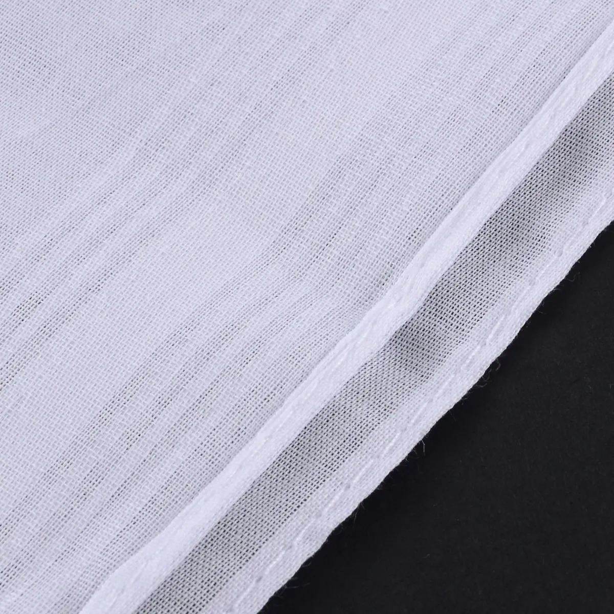 5pcs Squares Hanky White Pocket Cotton Handkerchiefs Hankie Hanky with Stripe Men 40*40cm Home Decoration Vintage Gift Hankies