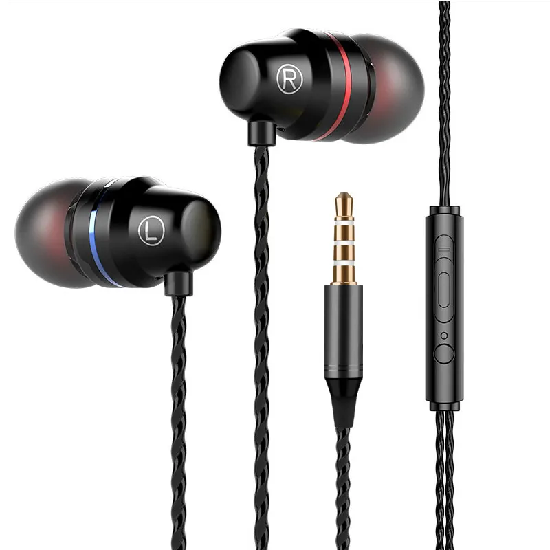Ny stil In-Ear Wired Earphones med 9D Surround Sound Type-C hörlurar hörlurar