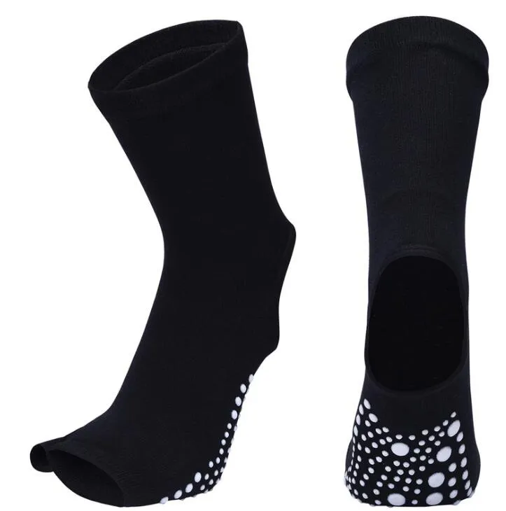 2020 Womens Yoga Meias 109 Cores Cinco dedos Algodão Algodão Meia Gym Socks antiderrapante Peep Toe Anti-Slip Pilates Turkle Grip Durável Aberto