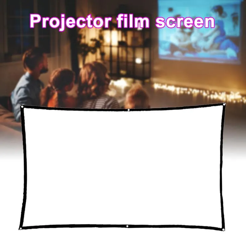 파티 장식 프로젝터 스크린 HD Foldable Anti-Crease 휴대용 프로젝션 영화 홈 시어터 실외 실내 배경
