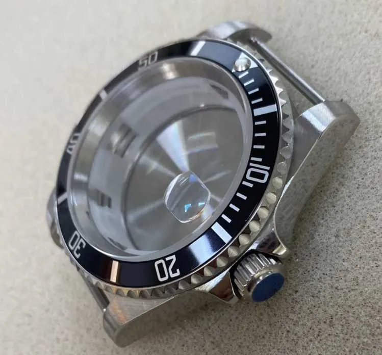 Reparationsverktygssatser 40mm stålklocka med aluminiumbezel för 8215 8200 8205 2813 Rörelse Sapphire Crystal191R