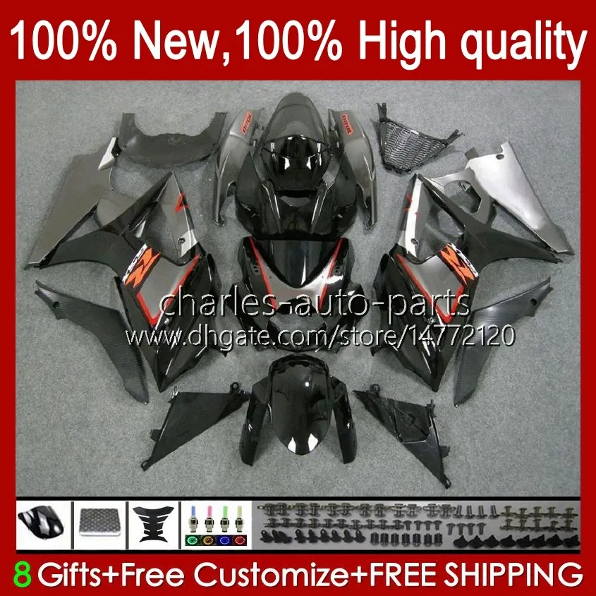 Motorcycle Body For SUZUKI GSX R1000 GSXR 1000 1000CC Fairings K7 07 08 48No.32 GSXR1000 GSXR-1000 GSXR1000CC 2007 2008 GSX-R1000 2007-2008 OEM Fairing factory black