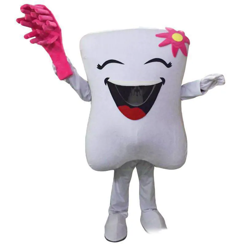 Escovas de dentes cor-de-rosa de Halloween e dentes mascote traje de alta qualidade personalizar desenhos animados anime caráter caráter adulto tamanho carnaval natal outdoor party outfit