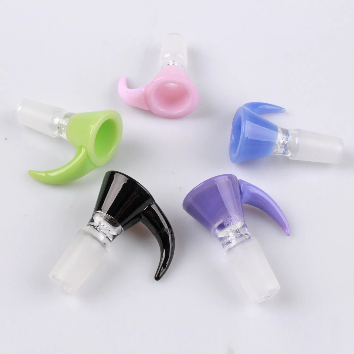 Royal smoking Accessories Milk Colors OX Horn Style Glass Bowls 14mm Male Thick Big Bowl Dab Rigs For Water Bongs