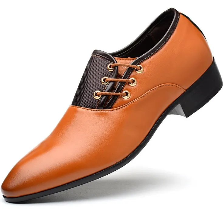 Chaussures habillées de designer pour hommes d'affaires classiques Mode élégante Mariage formel Slip sur Bureau Oxford Chaussure pour hommes Party PU Cuir Luxurys Bottes Plus Taille 38-48