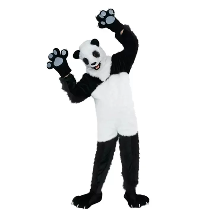 2022 Costume De Mascotte Animal Noir Blanc Professionnel Halloween Noël Fantaisie Robe De Fête Costume De Personnage De Dessin Animé Carnaval Unisexe Adultes Tenue