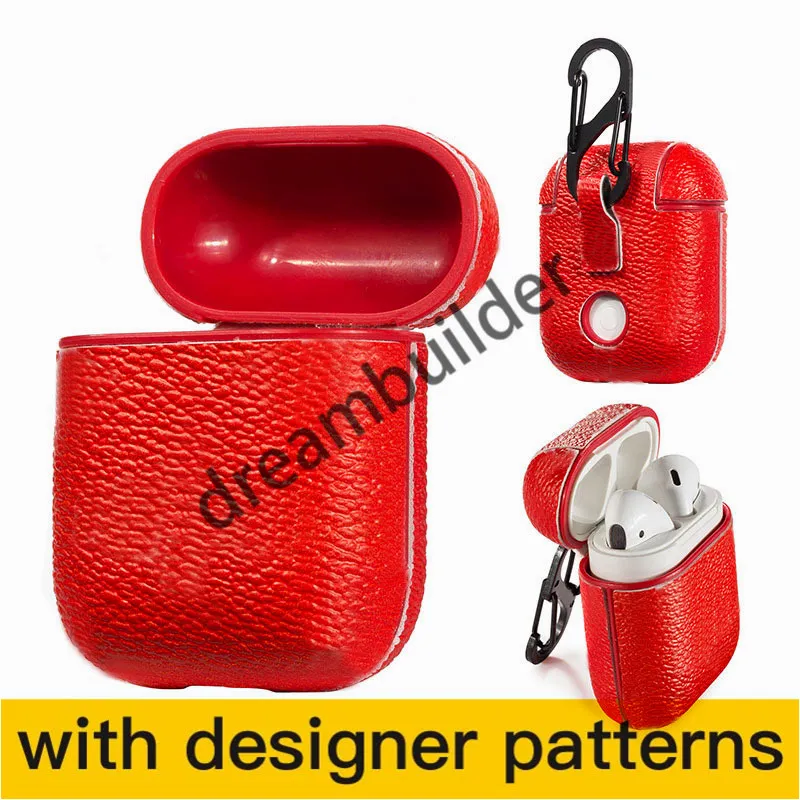 Estuches de diseñador de moda para AirPods 3 Airpod Pro Case 1/2 cubierta Paquete de protección llavero carcasa de auricular con patrones de lujo cubiertas