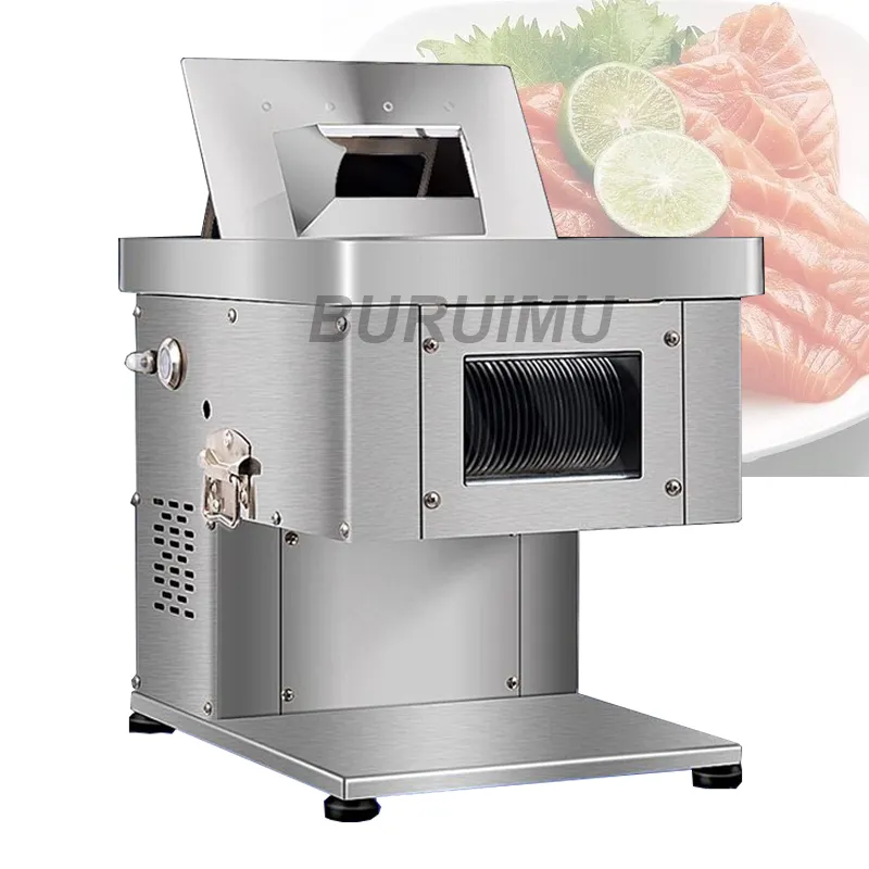 Commercial Meat Slicer Machine Stainless Steel Automatic 1100W Shred Slicer Dicing Maker Electric Vegetable Cutter Grinder