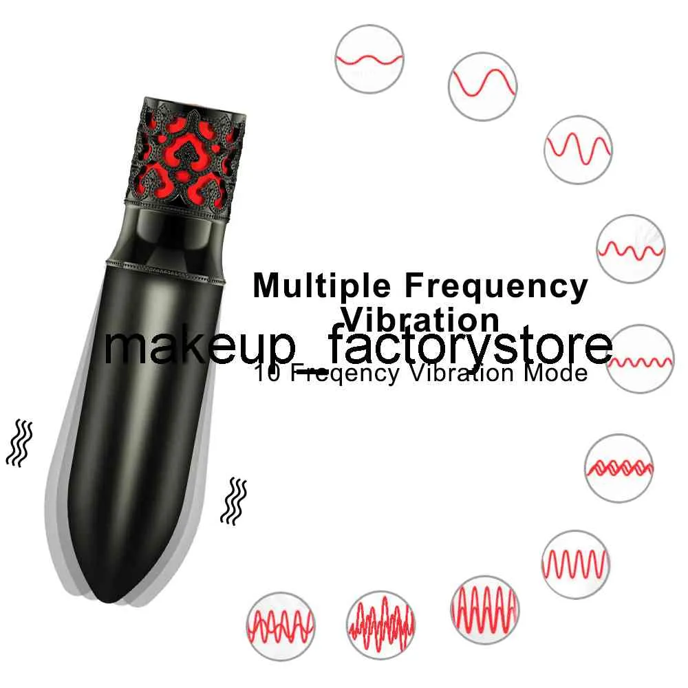 Massage 10 Modes G-Spot Mini Bullet Vibrators For Women Clitoris Stimulator Powerful USB Rechargeable Massager Sex Toys For Adults254H