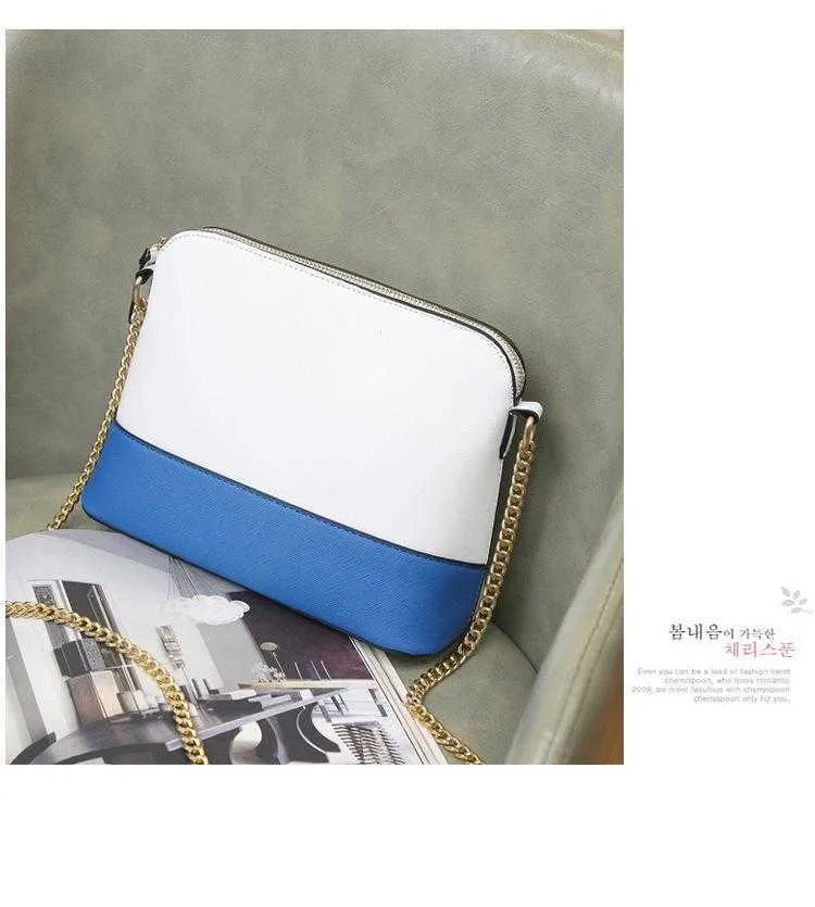 Fashion small shell bag new spring summer chains shoulder bag bowknot patchwork purses crossbody bags