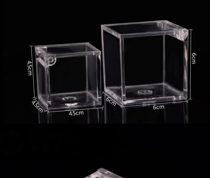 200pcs plastic box candy boxs flip transparent gift boxes wedding souvenirs.