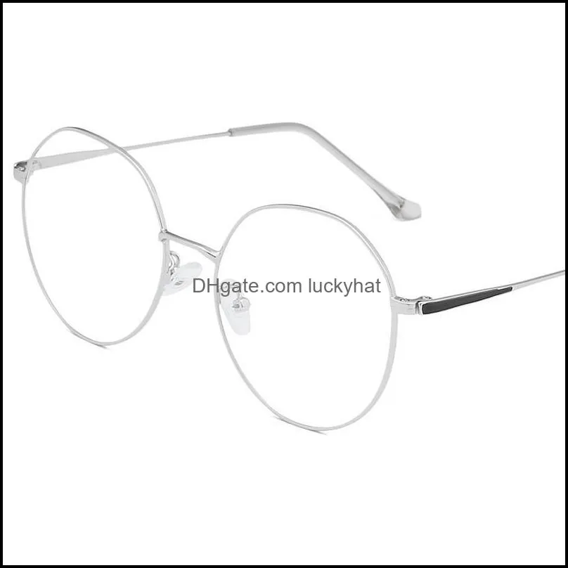 Fashion Sunglasses Frames 2021 Designer Woman Glasses Optical Metal Round Frame Clear Lens Eyewear Black Silver Gold Eye Men 632