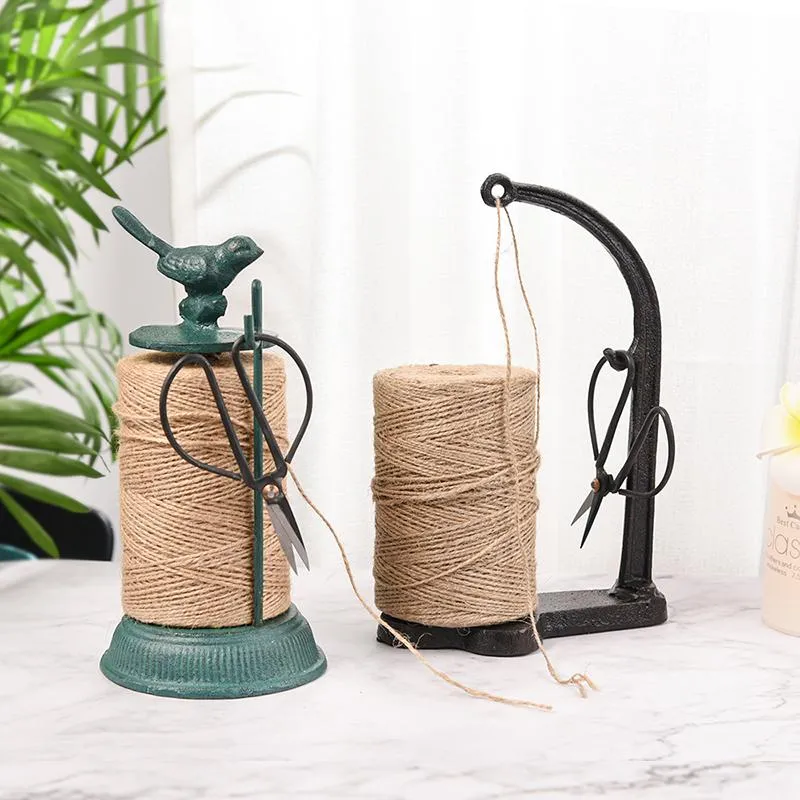 Other Home Decor Sungmor Cast Iron Garden Twine Holder Set Natural Jute