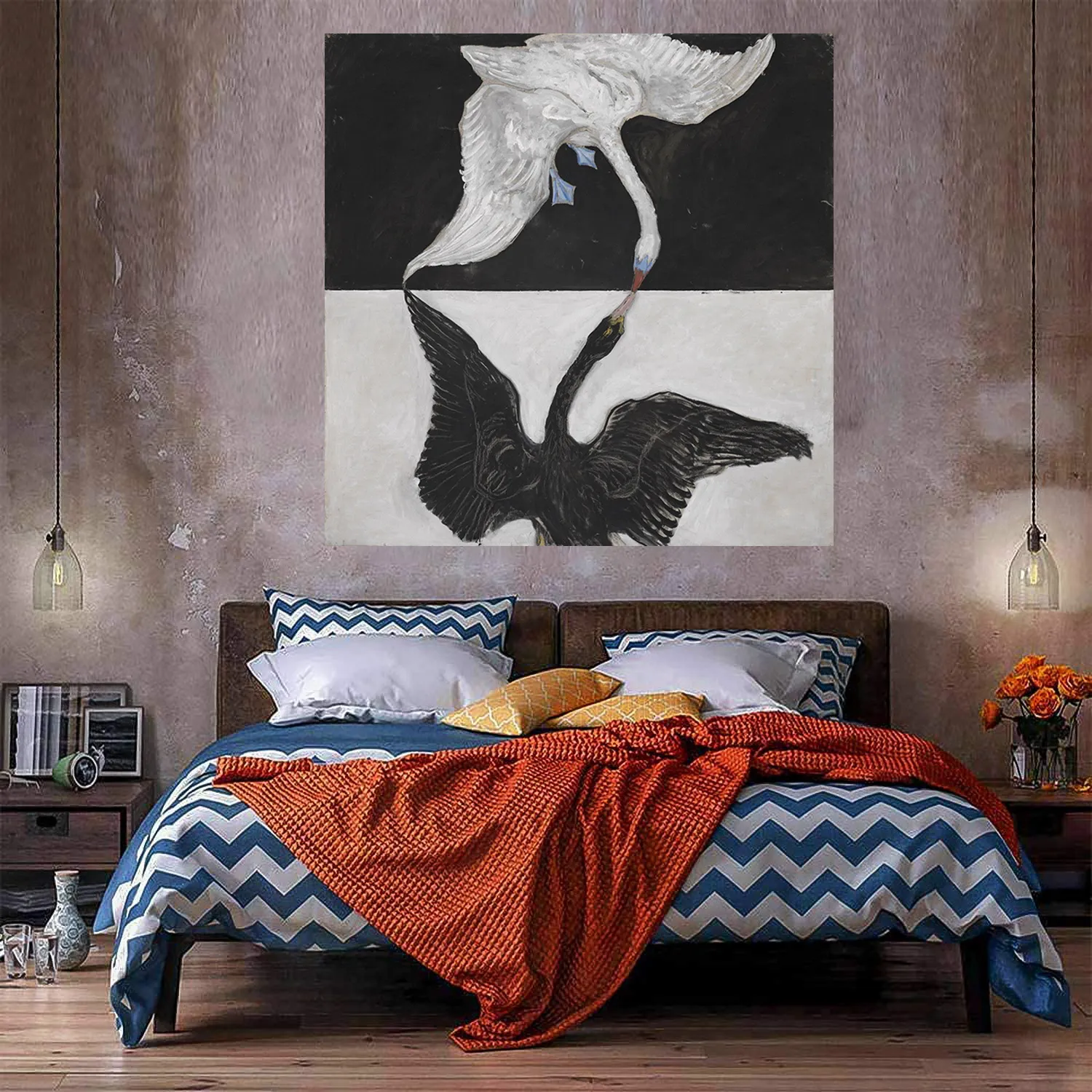 The Swan Oil Painting On Canvas Home Decor Handcrafts /HD Print Wall Art Picture Customization is acceptable 21060440