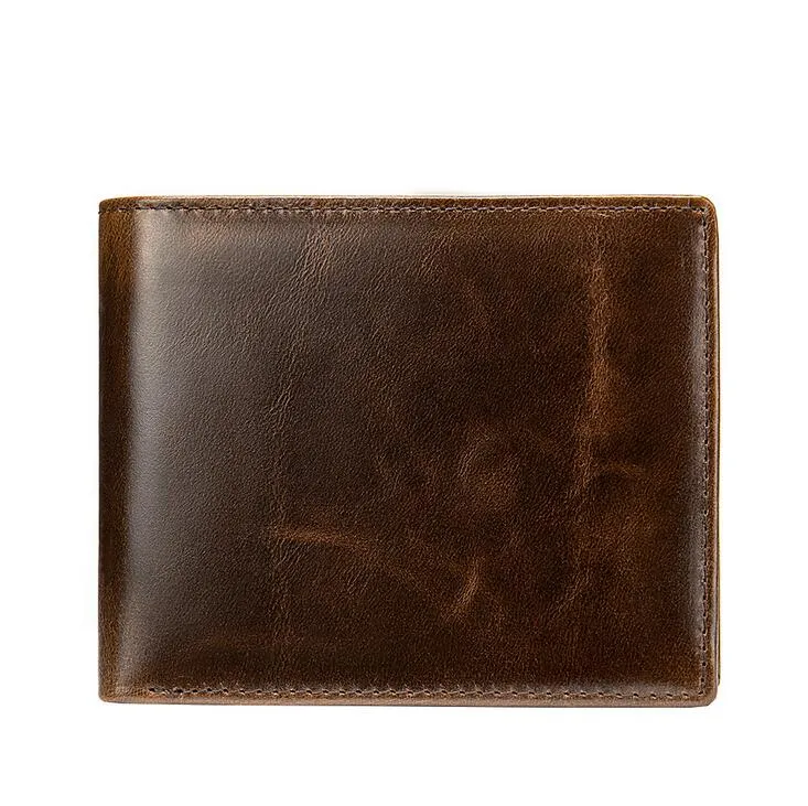 Partihandel äkta läder plånböcker Retro Multi-kortficka Kort plånbok Multifunktion Kohude Leathers Coin Purse 4337