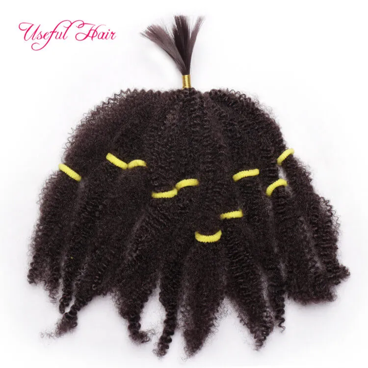 50g / pc Afro Crépus Bouclés Synthétique court En Vrac Tressage Cheveux Kanekalon Crochet Tresses Facile crochet haute qualité Tressage 10 pouces 10 Couleurs