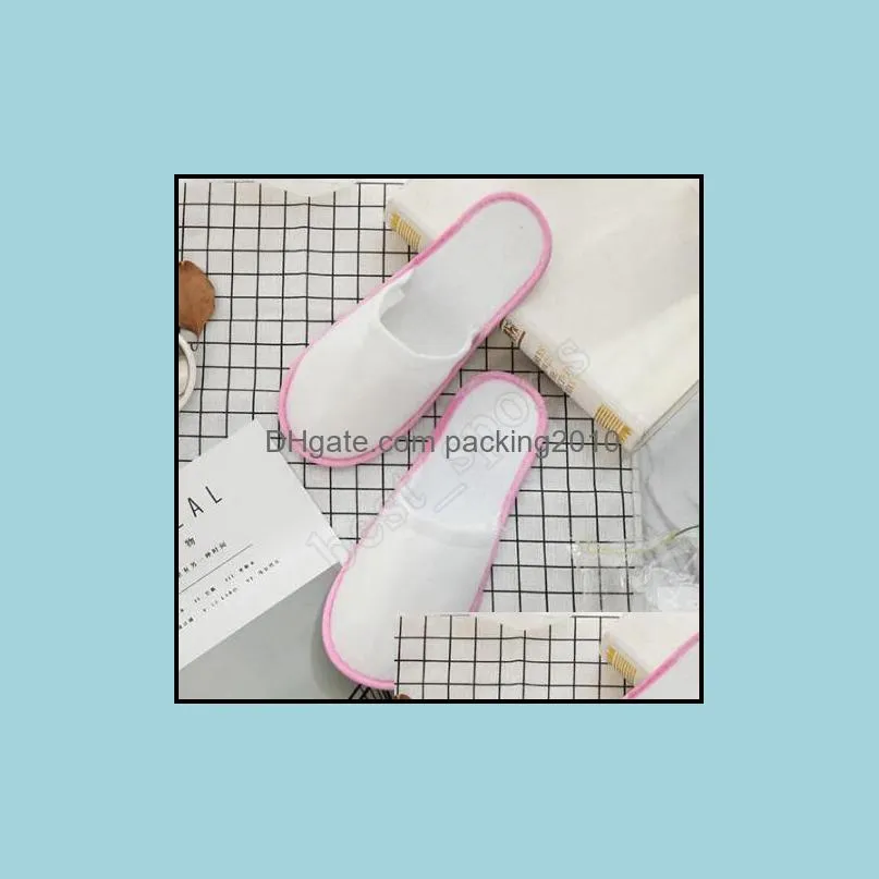 Travel Hotel SPA Anti-slip Disposable Slippers Home Guest Shoes Multi-colors Breathable Soft Disposable Slippers Outdoor Gadget