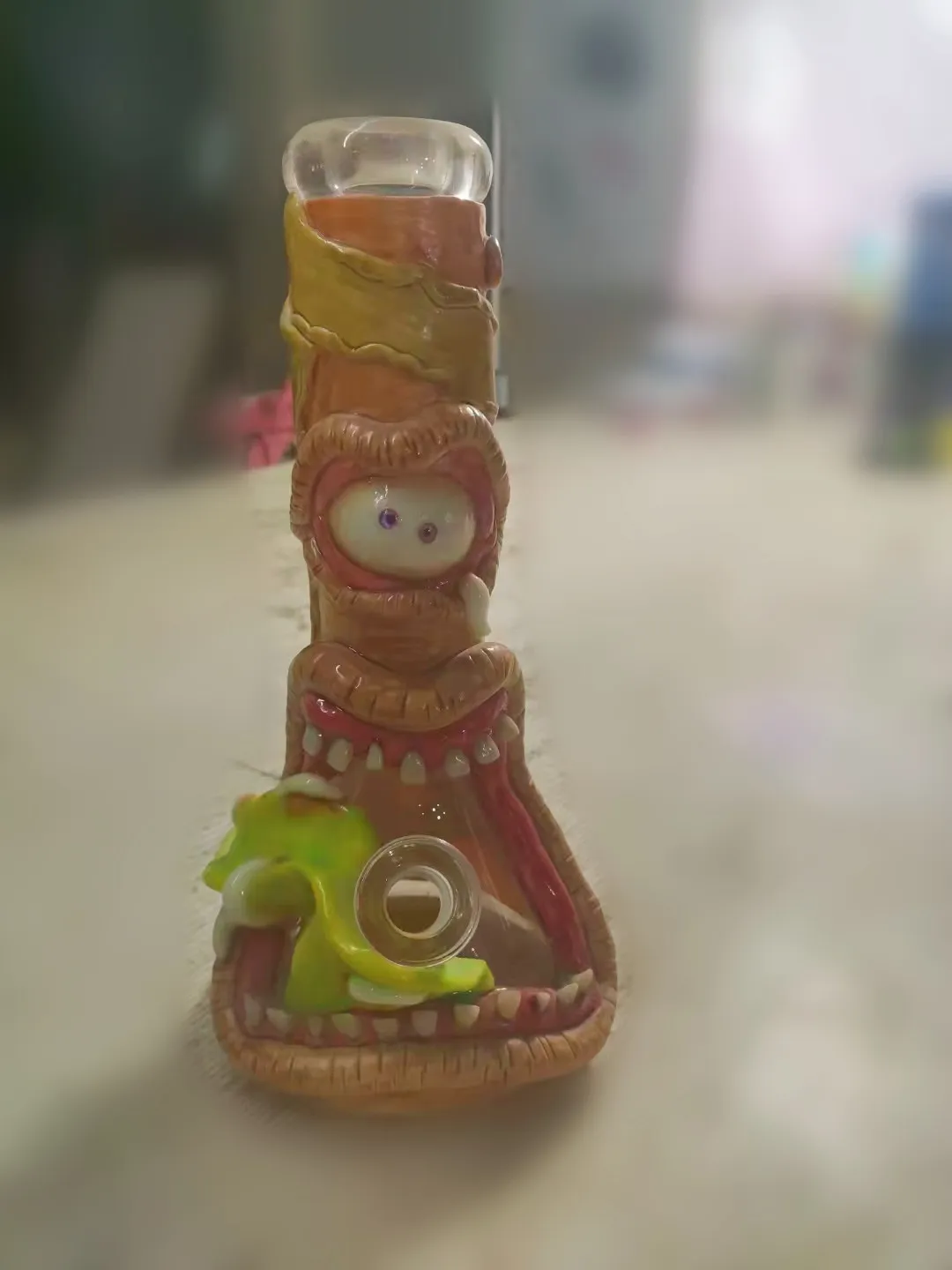 Wholesale Handmade 3D Animal Design Glass Hookah Bong With 14MM Bowl
